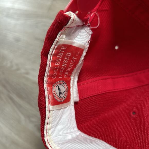 Vintage Sports Specialties‎ Idiana Hoosiers Script Snapback Hat Red Wool Cap - Picture 4 of 9